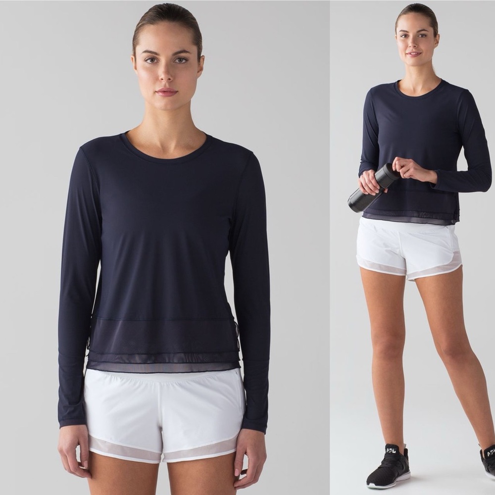 Lululemon SoleTraining Long Sleeve Top in Midnight Navy